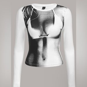 NWT SHEIN ICON Plus Body Heat Map Print Tee